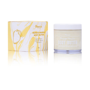 MANGO MARBLE - Body Butter : with Mango butter and Argan oil, Hydrating, Nourishing & Healing vegan formula 100g