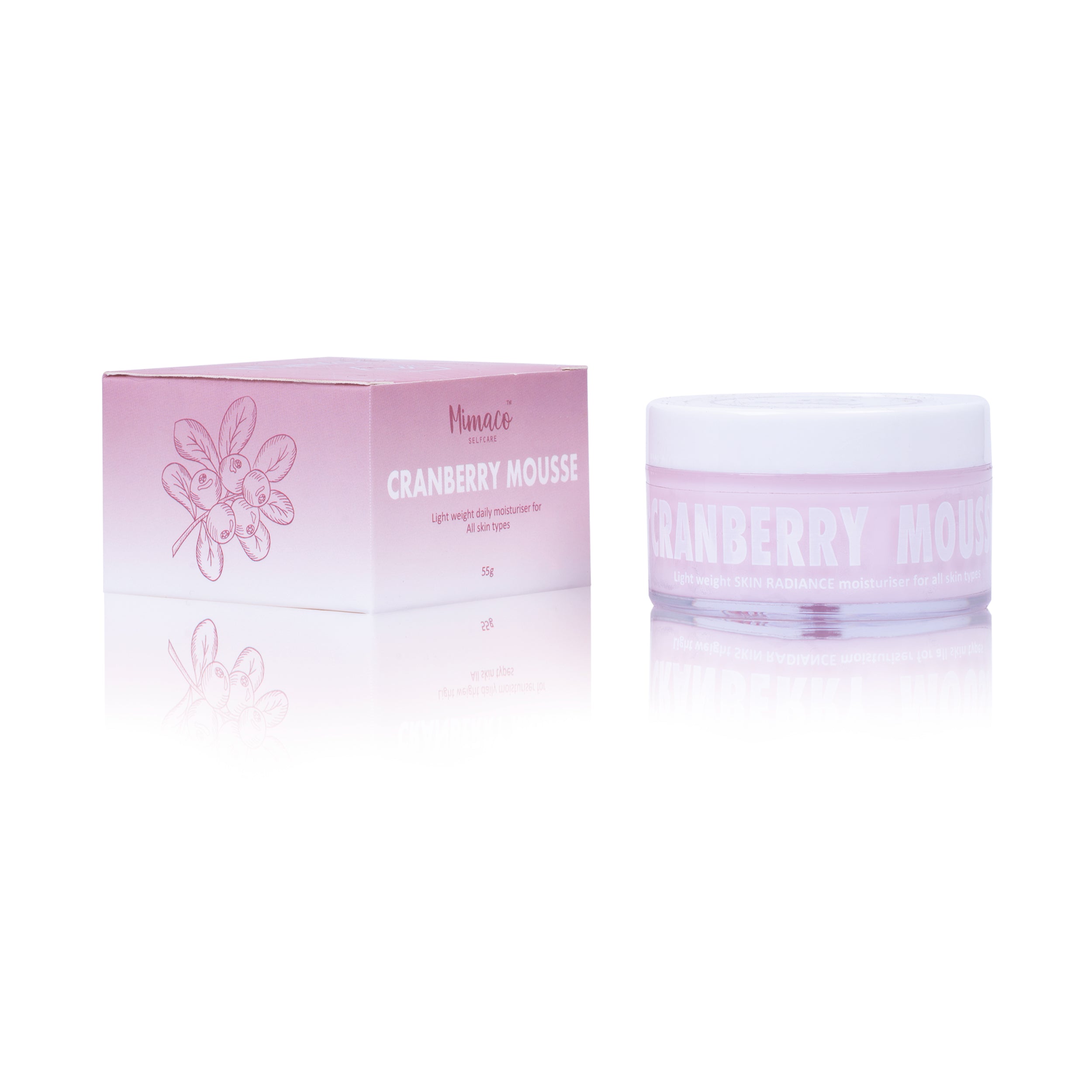 CRANBERRY MOUSSE face moisturiser for Radiance (all skin types)55g