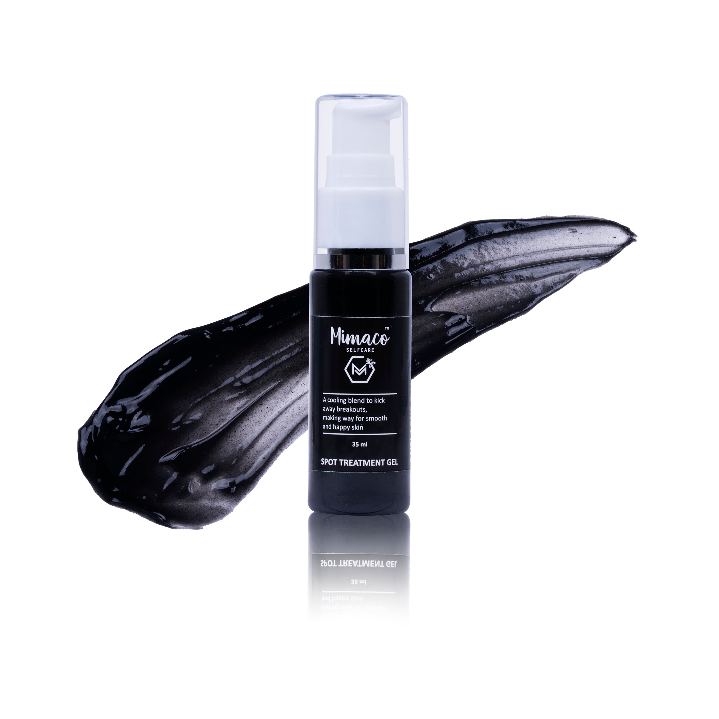 ANTI ACNE CHARCOAL GEL- 35ml : for acne & spots enriched with activated charcoal, tea tree oil and aloevera